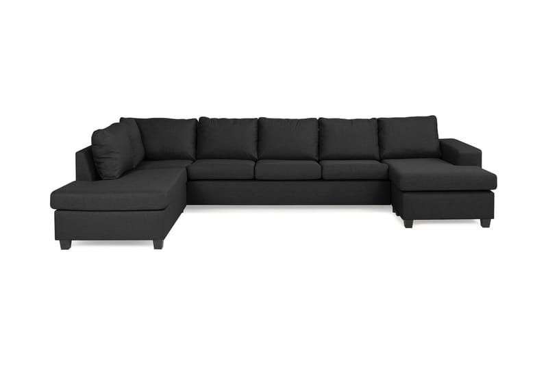 Houston U-sofa Large med Chaiselong Højre - Mørkegrå - Møbler - Sofaer - Chaiselongsofa