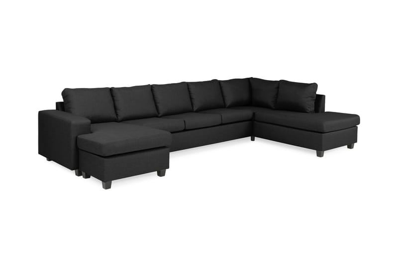 Houston U-sofa Large med Chaiselong Venstre - Mørkegrå - Møbler - Sofaer - U-Sofa
