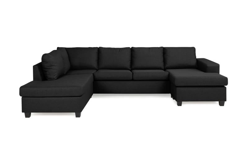 Houston U-sofa med Chaiselong Højre - Mørkegrå - Møbler - Sofaer - Lædersofaer