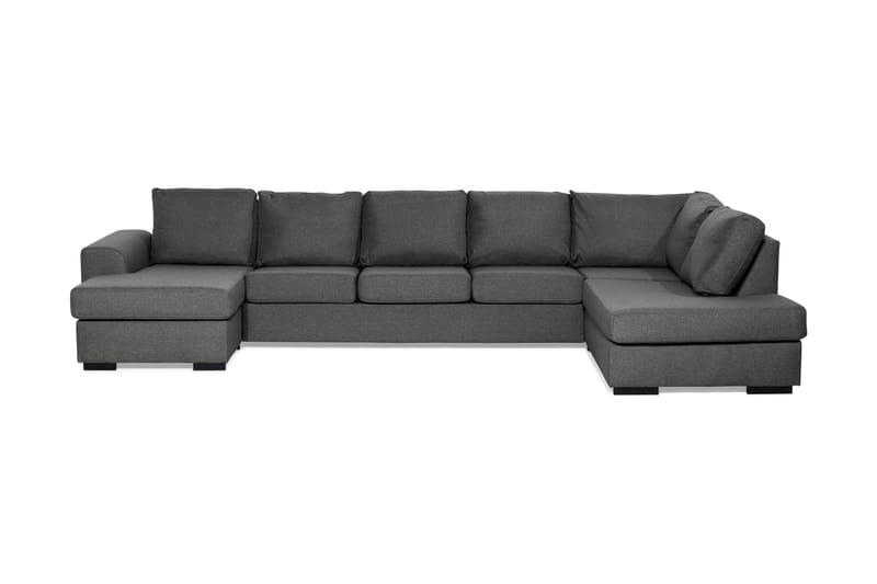 Ocean U-sofa Large med Chaiselong Venstre - Mørkegrå - Møbler - Sofaer - Lædersofaer