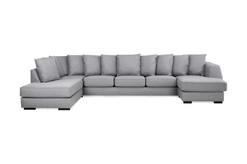 Optus U-sofa Large med Chaiselong Højre inkl Løse Puder - Lysegrå - Møbler - Sofaer - U-Sofa