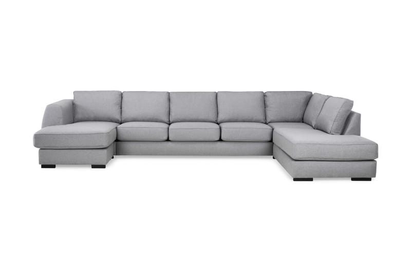 Optus U-sofa Large med Chaiselong Venstre - Lysegrå - Møbler - Sofaer - Velour sofaer