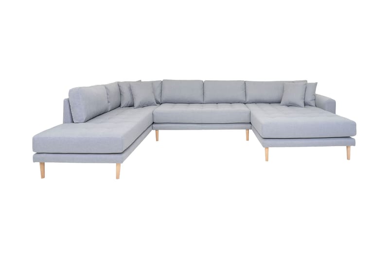 Praello U-sofa højre med 4 puder - Lysegrå - Møbler - Sofaer - U Sofa