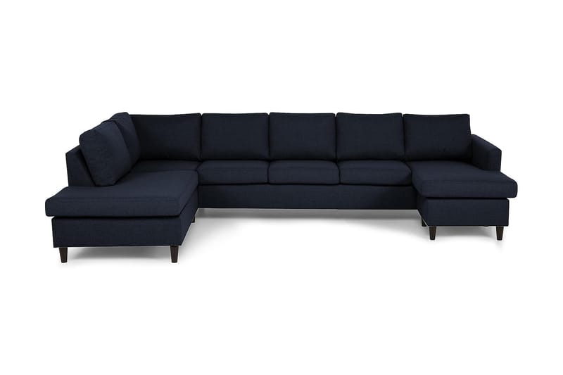 Zero U-sofa Large med Chaiselong Højre - Blå - Møbler - Sofaer - Lædersofaer