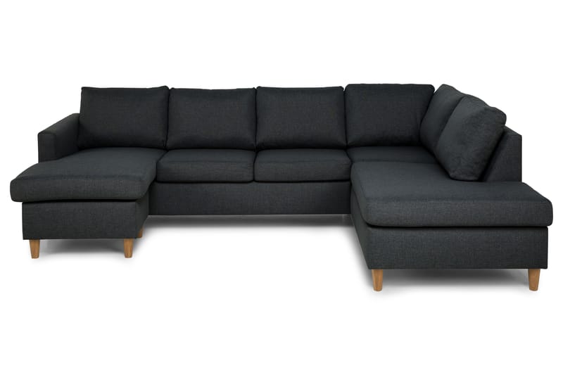 Zero U-sofa med Chaiselong Venstre - Mørkegrå - Møbler - Sofaer - Lædersofaer
