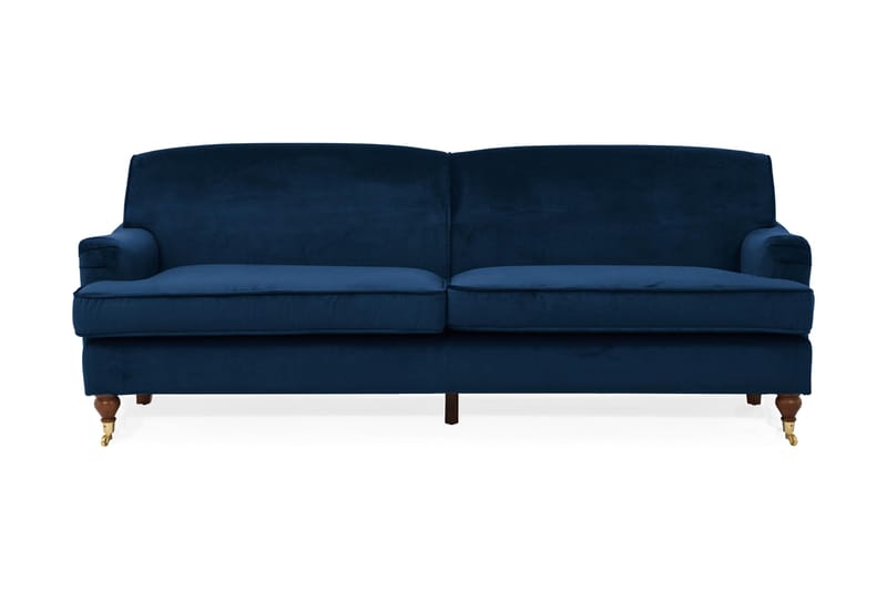Bracknell Sofa 3-personers - Mørkeblå Velour - Møbler - Sofaer - Velour sofaer
