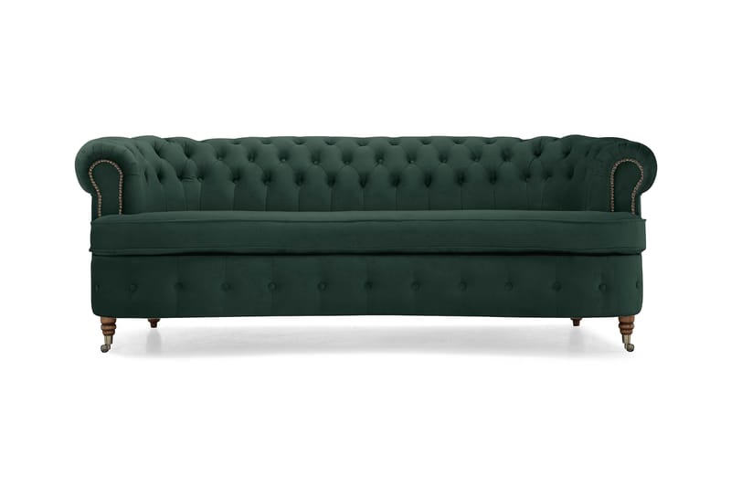Chesterfield Veloursofa 3-pers Buet