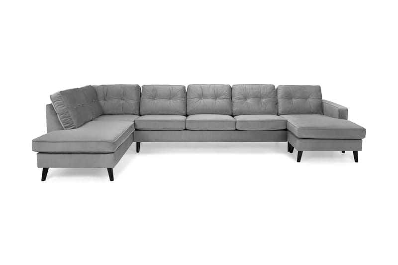 Monroe U-sofa Large med Chaiselong Højre Velour