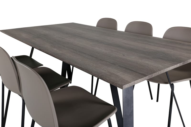 Malvina Spisebord 180 cm med 6 Kullersbro Spisebordsstol - Møbler - Spisebordssæt - Rektangulært spisebordssæt