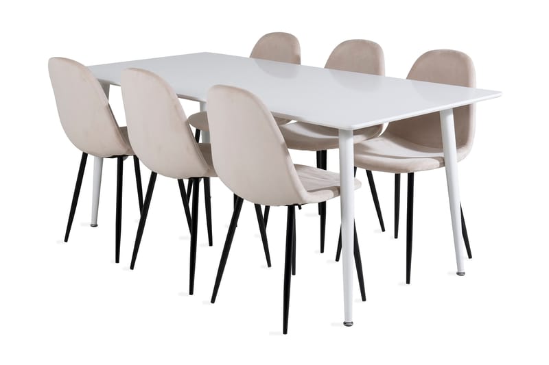 Ypas Spisebord 180 cm med 6 pontus køkkenstole