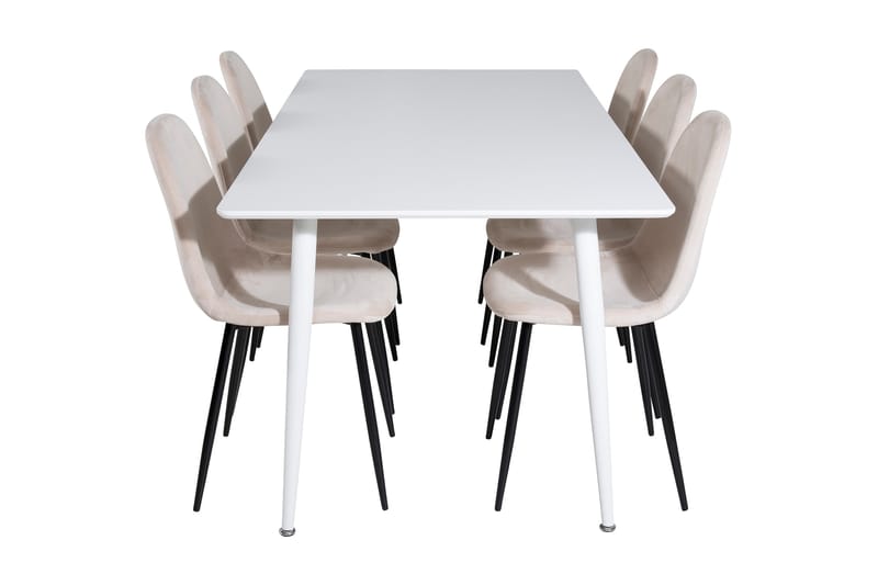 Ypas Spisebord 180 cm med 6 pontus køkkenstole - Møbler - Spisebordssæt - Rektangulært spisebordssæt