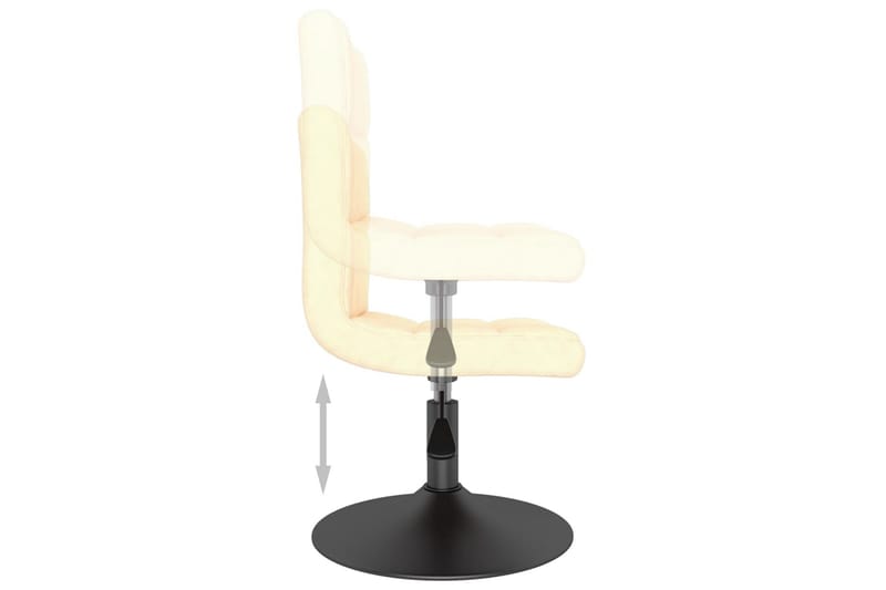 drejelige spisebordsstole 2 stk. fløjl cremefarvet - Creme - Møbler - Stole & lænestole - Armstole