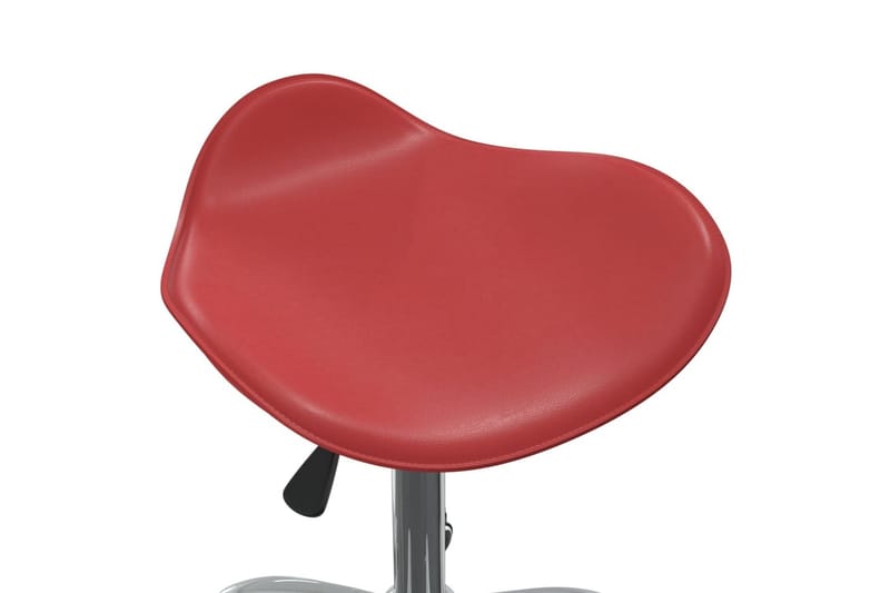 drejelige spisebordsstole 2 stk. kunstlæder vinrød - Rød - Møbler - Stole & lænestole - Armstole
