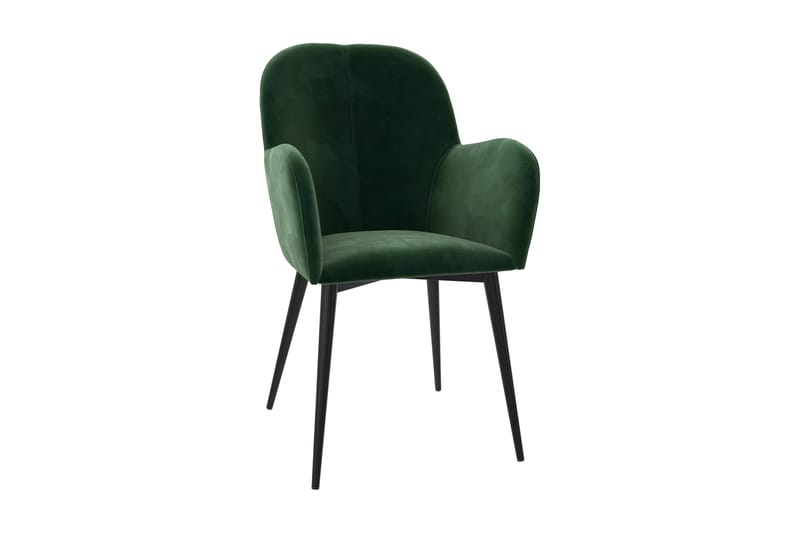 Fitz Armstol Grøn/Velour - Dorel Home - Møbler - Stole & lænestole - Spisebordsstole & køkkenstole