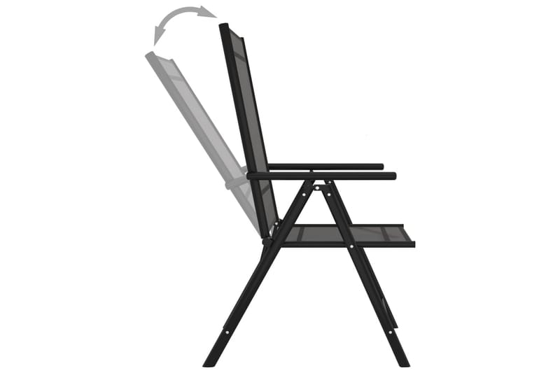 spisebordssæt til haven 10 dele sort og antracitgrå - Sort - Møbler - Stole & lænestole - Armstole