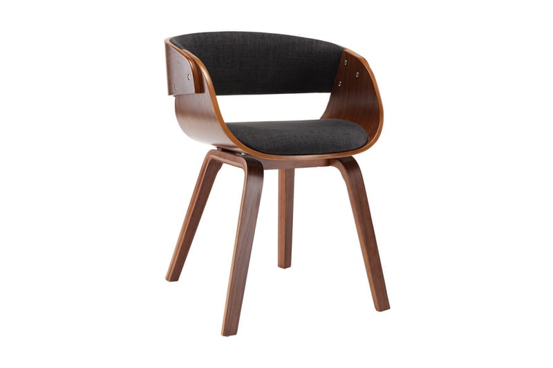 spisebordsstol bøjet træ og stof grå - Møbler - Stole & lænestole - Armstole