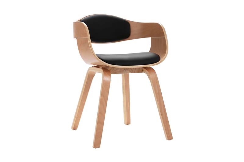 Spisebordsstole 2 Stk. Bøjet Træ Og Kunstlæder - Sort - Møbler - Stole & lænestole - Spisebordsstole & køkkenstole