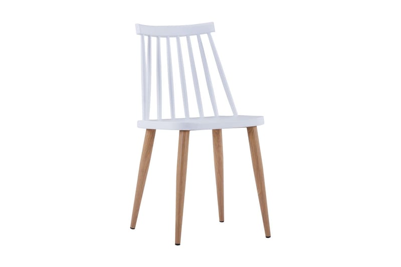 Spisebordsstole 2 Stk. Hvid Plastik - Hvid - Møbler - Stole & lænestole - Spisebordsstole & køkkenstole
