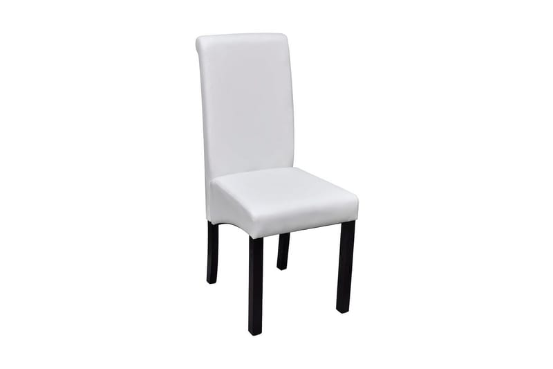 Spisebordsstole 2 Stk. Kunstlæder Hvid - Hvid - Møbler - Stole & lænestole - Spisebordsstole & køkkenstole