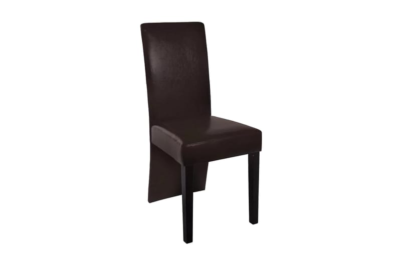 Spisebordsstole 2 Stk. Kunstlæder Mørkebrun