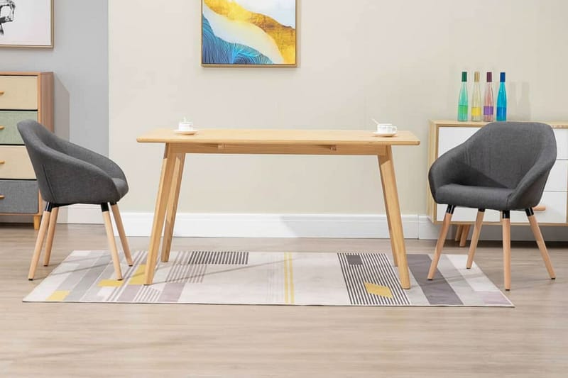 Spisebordsstole 2 Stk. Stof Mørkegrå - Grå - Møbler - Stole & lænestole - Armstole