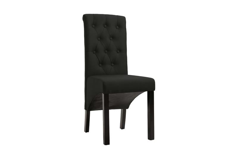Spisebordsstole 2 Stk. Stof Sort - Sort - Møbler - Stole & lænestole - Armstole
