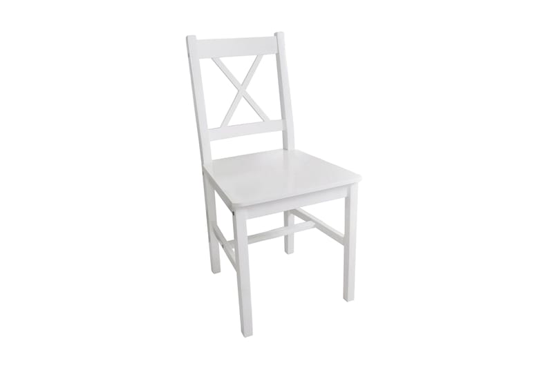 Spisebordsstole 2 Stk. Træ Hvid - Hvid - Møbler - Stole & lænestole - Spisebordsstole & køkkenstole
