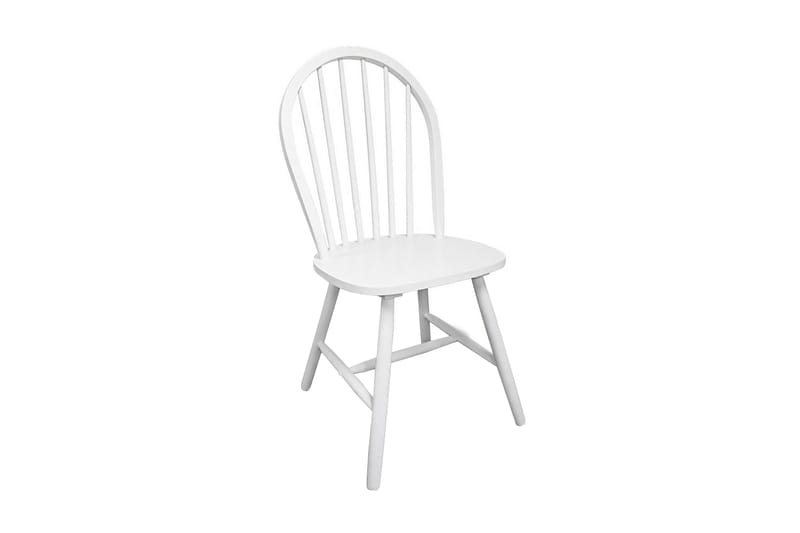 Spisebordsstole 2 Stk. Træ Hvid Rund - Hvid - Møbler - Stole & lænestole - Spisebordsstole & køkkenstole
