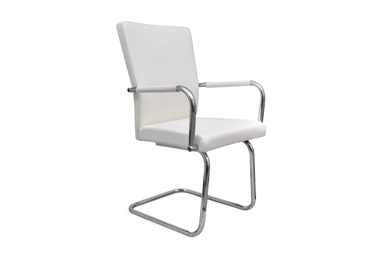 Spisebordsstole 4 Stk. Kunstlæder Hvid - Hvid - Møbler - Stole & lænestole - Armstole