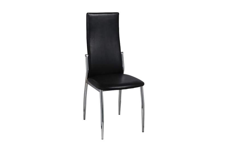Spisebordsstole 4 Stk. Kunstlæder Sort - Sort - Møbler - Stole & lænestole - Spisebordsstole & køkkenstole