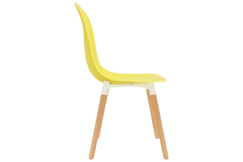 Spisebordsstole 4 stk. plastik gul - Gul - Møbler - Stole & lænestole - Armstole
