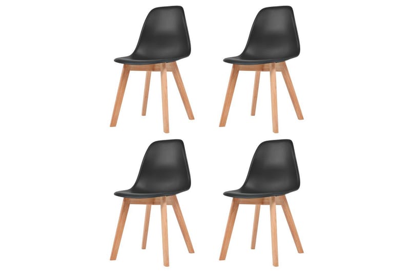 Spisebordsstole 4 Stk. Sort - Sort - Møbler - Stole & lænestole - Armstole