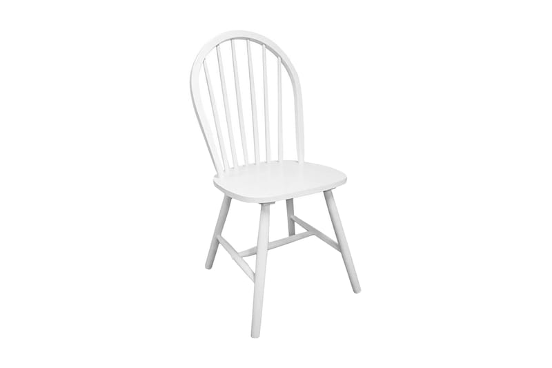 Spisebordsstole 4 Stk. Træ Hvid Rund - Hvid - Møbler - Stole & lænestole - Armstole