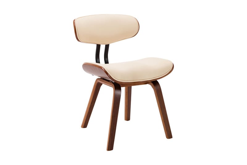 spisebordsstole 6 stk. bøjet træ og kunstlæder cremefarvet - Creme - Møbler - Stole & lænestole - Armstole