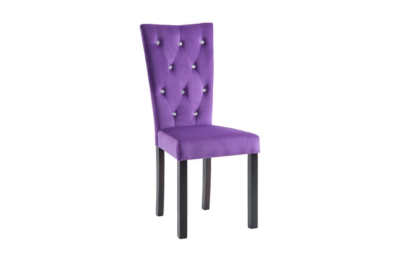 Spisebordsstole 6 Stk. Fløjl Lilla - Violet - Møbler - Stole & lænestole - Spisebordsstole & køkkenstole