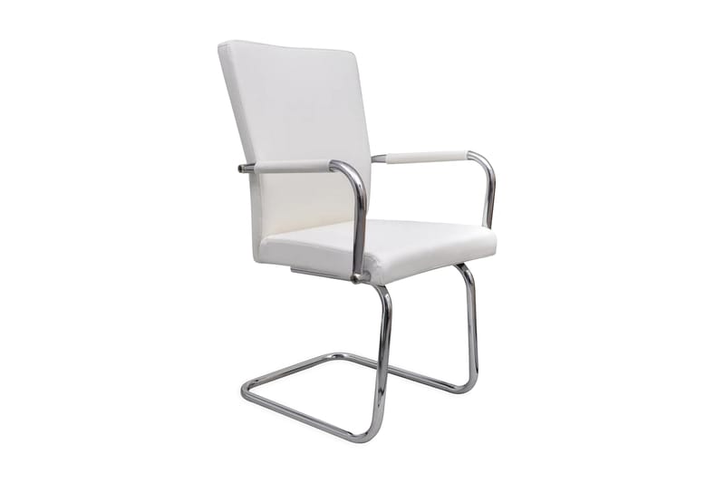 Spisebordsstole 6 Stk. Kunstlæder Hvid - Hvid - Møbler - Stole & lænestole - Armstole