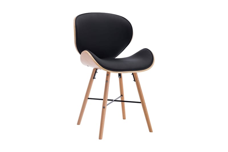Spisebordsstole 6 Stk. Kunstlæder Og Bøjet Træ Sort - Møbler - Stole & lænestole - Spisebordsstole & køkkenstole