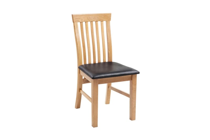 Spisebordsstole 6 Stk. Massivt Egetræ Og Kunstlæder - Brun - Møbler - Stole & lænestole - Armstole