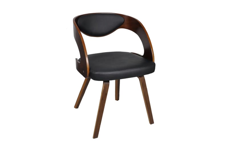 Spisebordsstole 6 Stk. Med Træstel Kunstlæder Brun - Brun - Møbler - Borde - Spisebord og køkkenbord