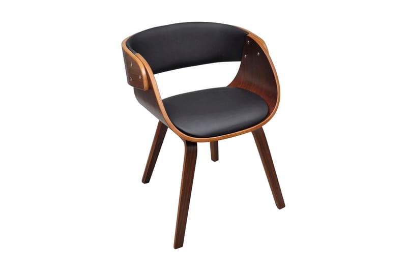 Spisebordsstole 6 Stk. Med Træstel Kunstlæder Brun - Brun - Møbler - Stole & lænestole - Armstole