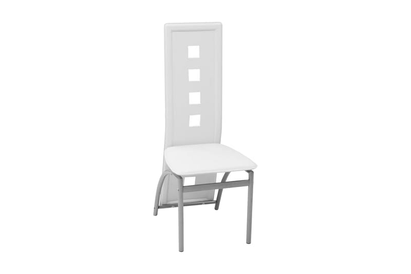 Spisebordsstole I Kunstlæder 2 Stk. Sort - Hvid - Møbler - Stole & lænestole - Spisebordsstole & køkkenstole