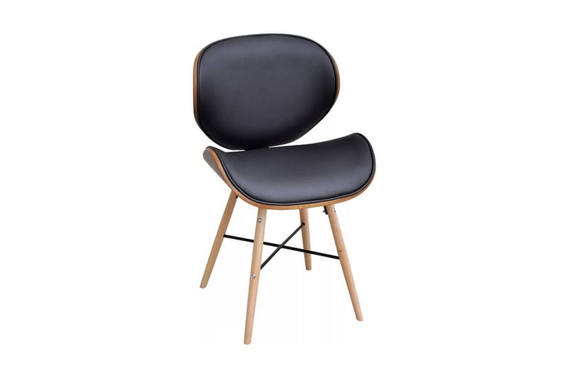 Spisebordsstole Uden Armlæn 2 Stk. Med Stel I Formspændt Træ - Sort - Møbler - Stole & lænestole - Spisebordsstole & køkkenstole