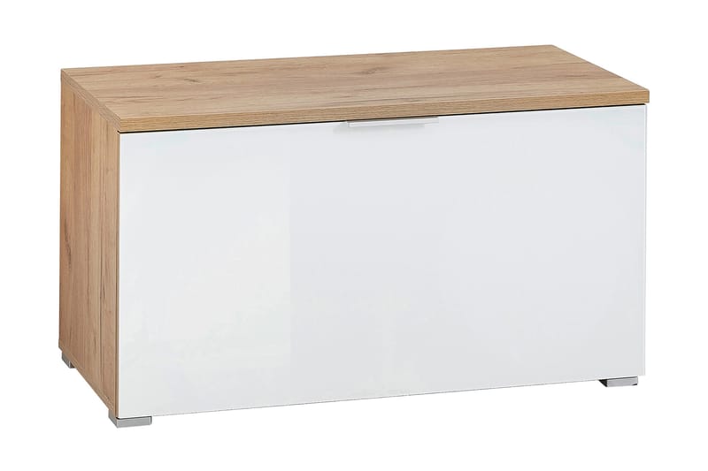 Bandama Skobænk 89x49 cm - Beige/Hvid - Møbler - Stole & lænestole - Bænke - Entrébænk - Skohylde med bænk