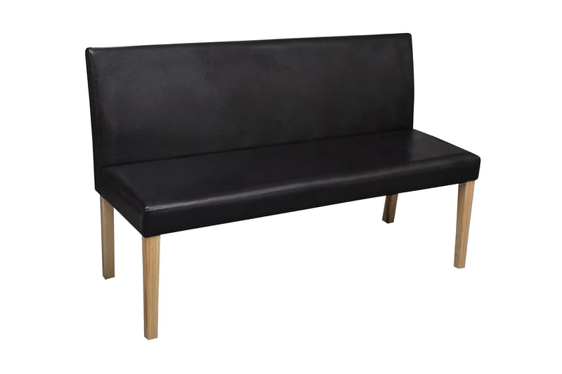 Mørkebrun Sofa Stol I Kunstlæder, Bænk - Brun - Møbler - Stole & lænestole - Bænke - Bænk med ryglæn