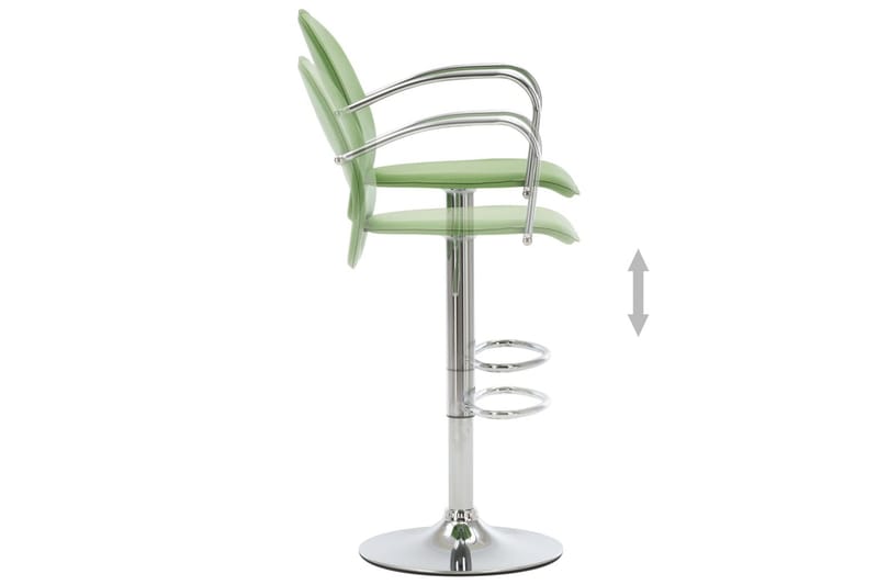 barstol med armlæn kunstlæder grøn - Grøn - Møbler - Stole & lænestole - Barstole