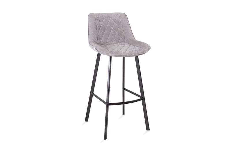 Barstol NAOMI 43x505xH75 / 100 cm grå stof - Møbler - Stole & lænestole - Barstole
