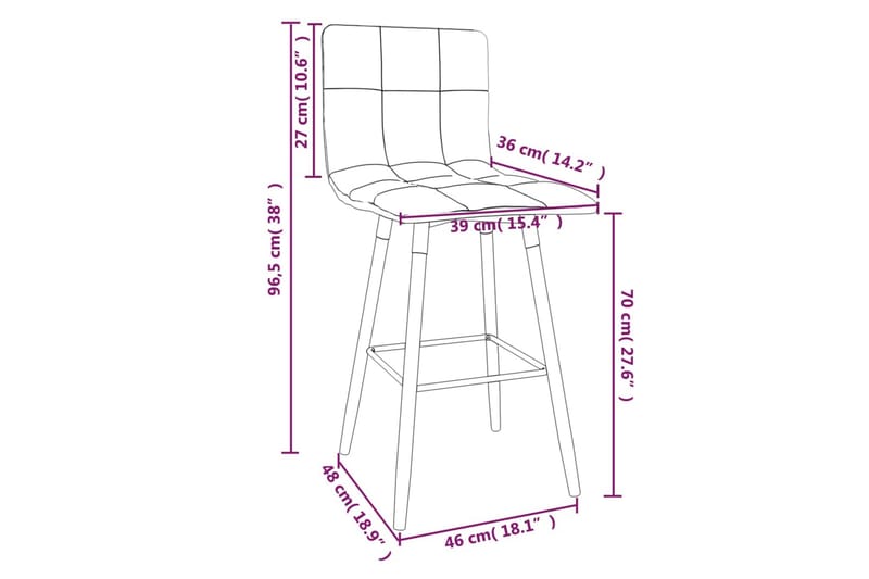 barstol stof gråbrun - Gråbrun - Møbler - Stole & lænestole - Barstole