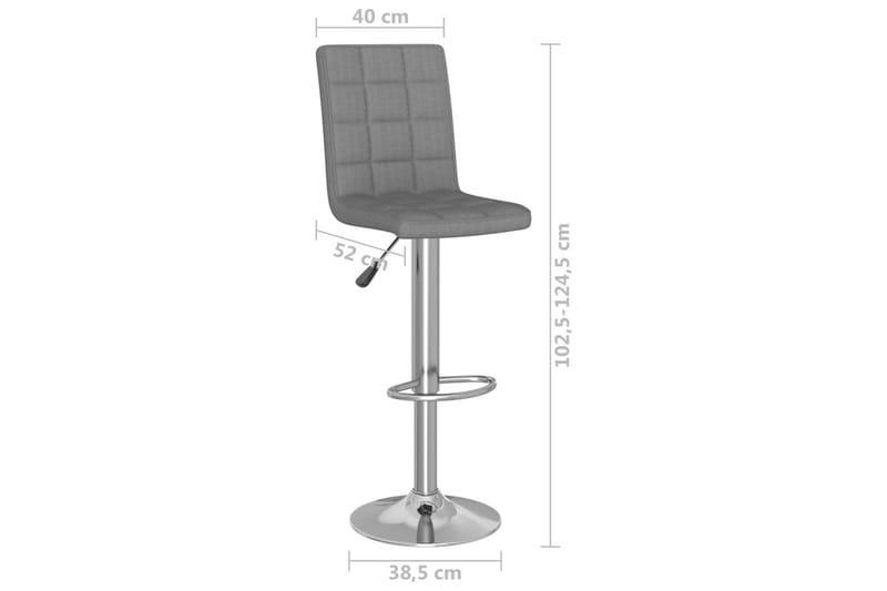 barstol stof lysegrå - Grå - Møbler - Stole & lænestole - Barstole
