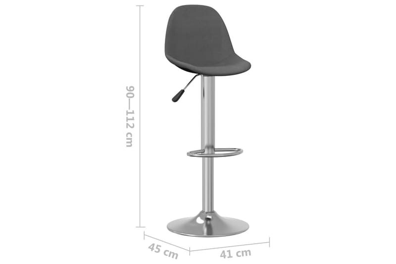 barstol stof mørkegrå - Grå - Møbler - Stole & lænestole - Barstole
