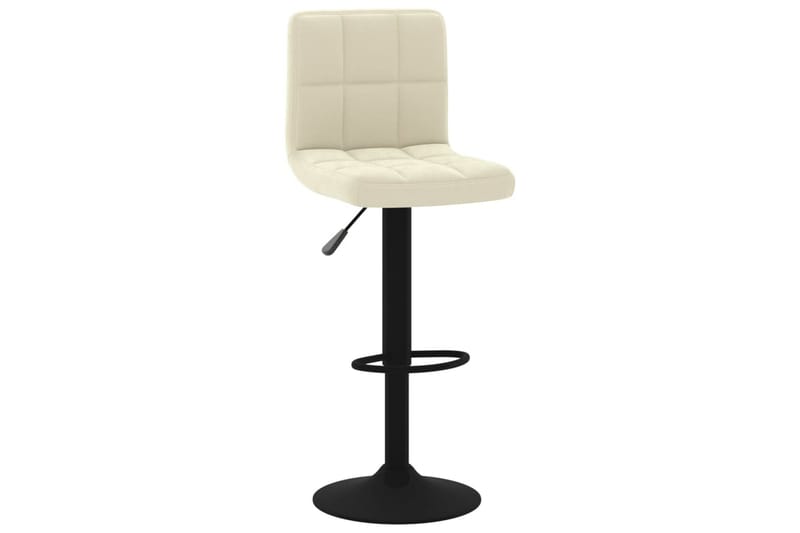 barstole 2 stk. fløjl cremefarvet - Creme - Møbler - Stole & lænestole - Barstole